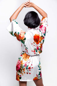 White Floral Robe