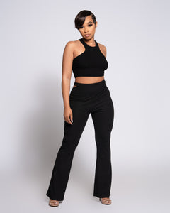 Black Slip Up Trousers